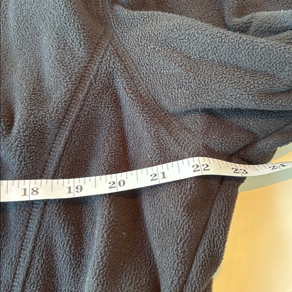 Lands’End Black Cinched Waist Zippered Hoodie Sweatshirt Jacket. Size XL - Picture 4 of 7
